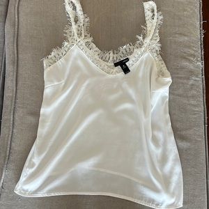 Aqua Tank Top Blouse White Size XSmall